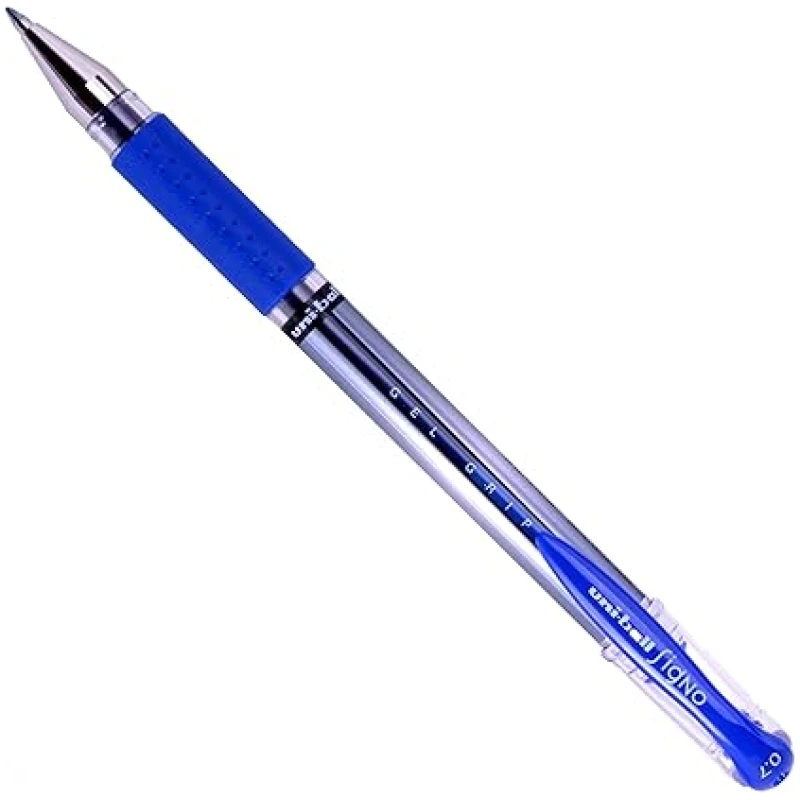 Uni-Ball-UM151S-Rollerball-Pens-Grip-07-mm-Tip-05-mm-Stroke-Width-12-per-pack-Blue-B000SHQB2G