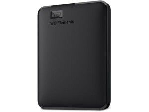 WD 2TB Elements portable external hard drive, USB 3.0 interface, portable external storage, Plug-and-Play, SuperSpeed USB 3.2 Gen 1, Formatted for PC and Mac, Black