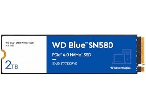 WD Blue SN580 2TB SSD, NVMe SSD, M.2 2280, PCIe Gen3, up to 4150 MB/s read speeds, nCache 4.0 Technology Includes Acronis True Image for Western Digital