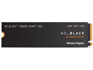 WD_BLACK SN850X M.2 2280 NVMe SSD 2TB (Read speeds up to 7300 MB/s, Write speeds up to 6,600 MB/s, Gaming Expansion SSD, PCIe Gen4, High Performance Internal SSD) Black