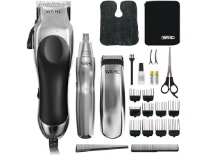 Wahl 3-in-1 Chrome Pro Deluxe Head Shaver Men's Hair Clippers, Nose Hair Trimmer for Men, Beard Trimmer Men, Hair Trimmer, Stubble Trimmer, Male Grooming Set