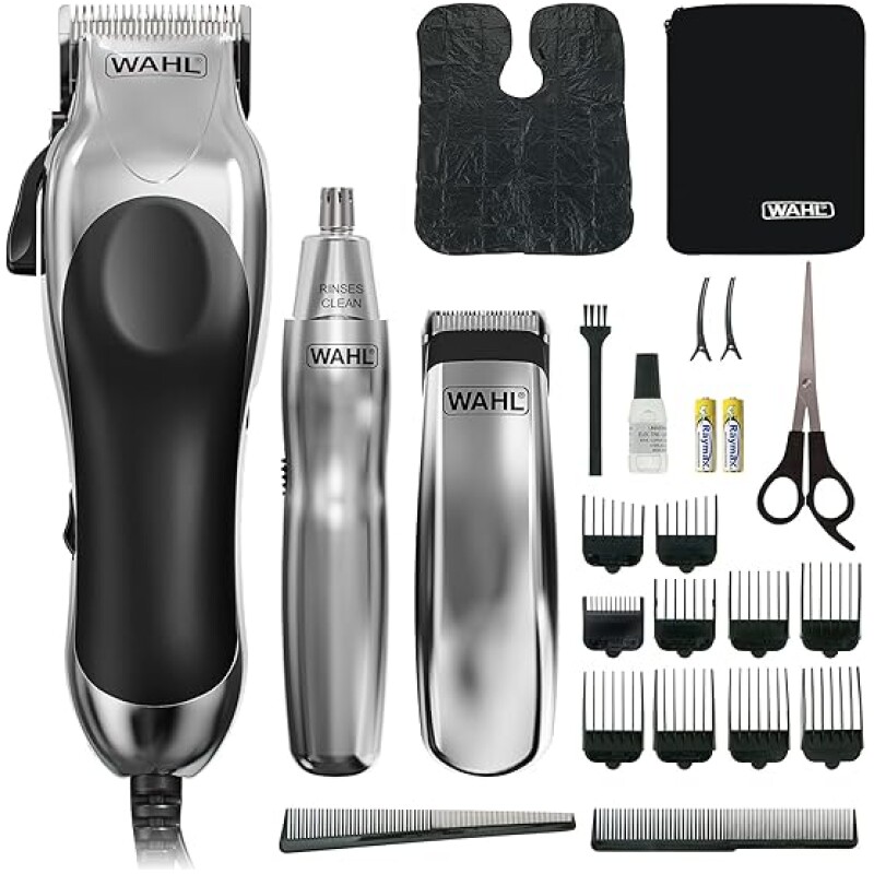 Wahl-3-in-1-Chrome-Pro-Deluxe-Head-Shaver-Mens-Hair-Clippers-Nose-Hair-Trimmer-for-Men-Beard-Trimmer-Men-Hair-Trimme-B000J2479O