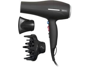 Wahl Ionic Smooth Hair dryer, Cool Shot Button, 3 Heat and 2 Speed Settings, Quick Dry Airflow, Fast Drying, Reduce Static, Black