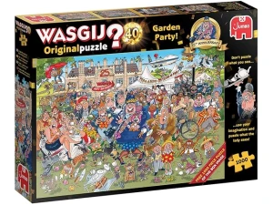 Wasgij Original 40, 25th Anniversary Garden Party - 1000 Piece Jigsaw Puzzles for Adults - Challenging Brainteasing Adults Jigsaw Puzzle, Uncover the Puzzle - 100% Recycled Cardboard - 1000pcs - Jumbo