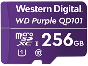 Western Digital WD Purple SC QD101 256GB Smart Video Surveillance microSDXC Card, Ultra Endurance Up to 128 TBW