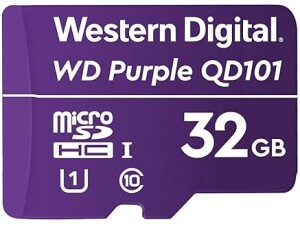Western Digital WD Purple SC QD101 32GB Smart Video Surveillance microSDHC Card, Ultra Endurance Up to 16 TBW