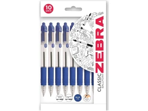 Zebra Z Grip 1.0 mm Ballpoint Pen - Blue (Pack of 10), 1952