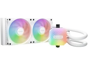 be quiet! Light Loop 240 mm White Water Cooling for Overclocked Systems, 2x Light Wings LX 120 mm PWM High-Speed ARGB Fan, Stylish Cooling Block, with PWM Hub, Impressively High Cooling