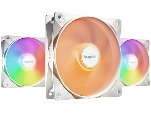 be quiet! Light Wings LX 120mm PWM White Triple Pack, 3 fans included, illuminated hub, multiple colors and modes, optimized fan blades for extraordinary air pressure, daisy chain option