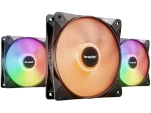 be quiet! Light Wings LX 120mm PWM high-speed Triple Pack, 3 fans included, illuminated hub, multiple colors+modes, optimized fan blades for extraordinary air pressure, daisy chain option