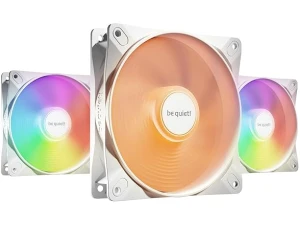be quiet! Light Wings LX 120mm PWM high-speed White Triple Pack, 3 fans included, illuminated hub, multiple colors+modes, optimized fan blades for extraordinary air pressure, daisy chain option