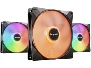 be quiet! Light Wings LX 140mm PWM Triple Pack, 3 fans included, illuminated hub, multiple colors and modes, optimized fan blades for extraordinary air pressure, daisy chain option, rifle bearing