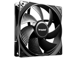 be quiet! Pure Wings 3 120mm fan, high top-end speed, low minimum rpm, optimized fan frame, newly designed fan blades, extraordinary air pressure, very quiet operation, rifle bearing