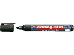 edding 360 whiteboard marker - black - 1 whiteboard pen - round tip 1.5-3 mm - whiteboard pen dry wipe - for whiteboards, flipcharts, pinboards, magnetic and memo boards - sketchnotes - refillable
