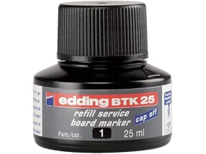 edding BTK 25 refill ink whiteboard marker - black - 25 ml - with capillary system, for quick refilling of almost all edding whiteboard markers