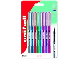 uni-ball EYE Designer UB-157D Rollerball Pen 0.7mm Tip Assorted Blister Pack Plastic Free Packaging (Pack 8) - 238212253